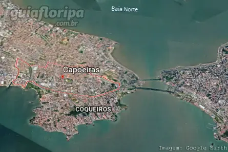Localização do bairro Capoeiras - Florianópolis