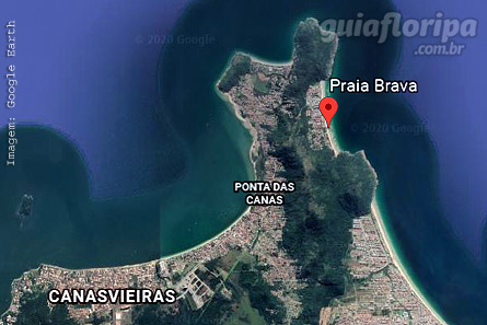 Mapa de Localização Praia Brava Florianópolis