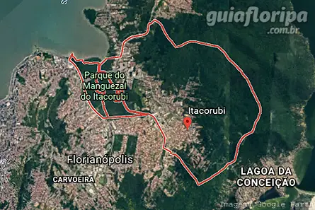 Bairro Itacorubi - Mapa de Localização Google Earth