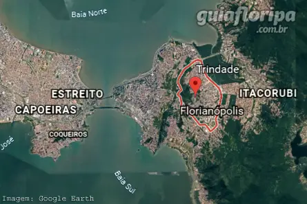 Trindade - Mapa de Localização Google Earth