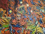 Das Universum des Karnevals von Florianópolis ist das Thema der Gemälde von Anselmo Arlotta